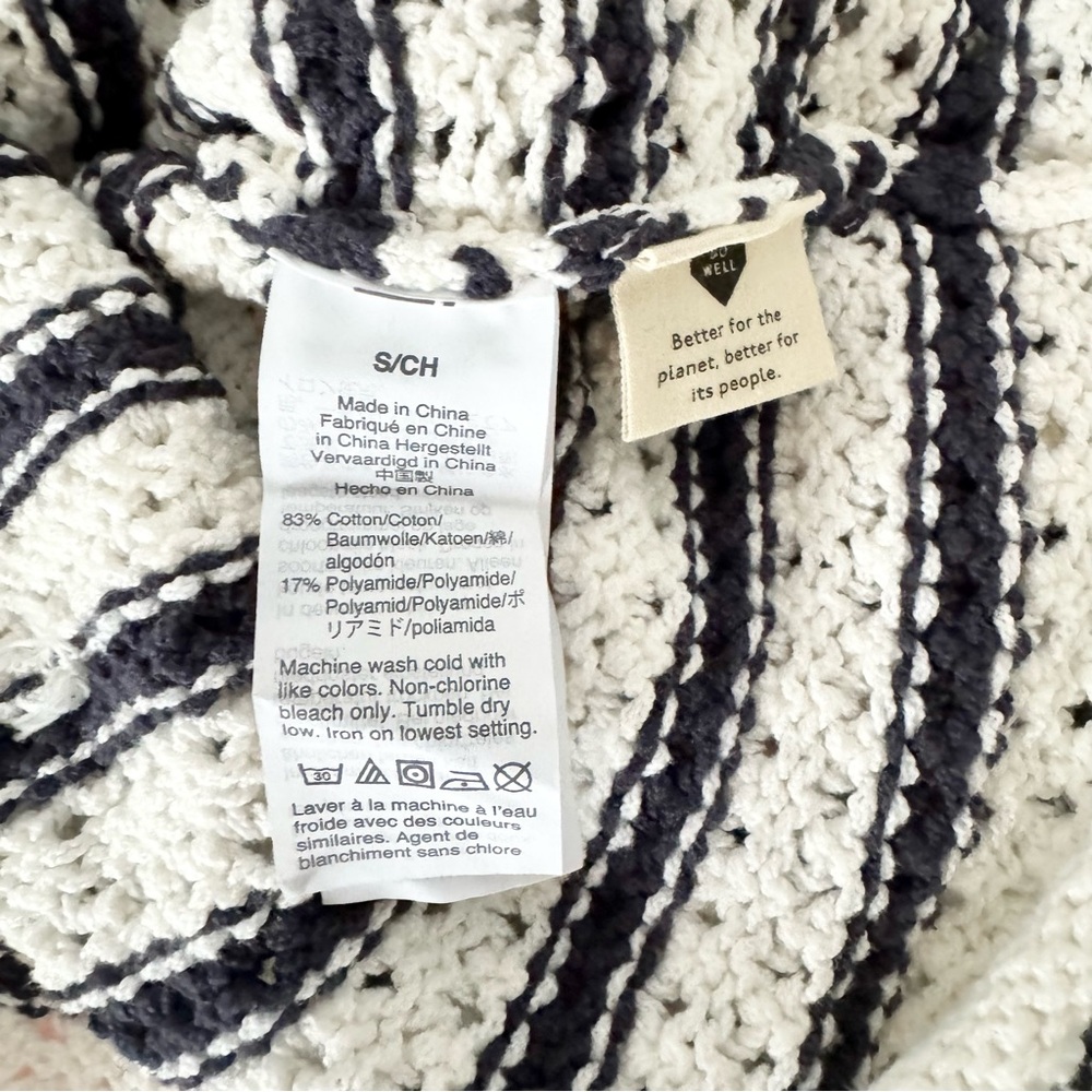 Madewell Austen Open Stitch Striped Pullover Sweater Lighthouse Size S - Picture 11 of 11